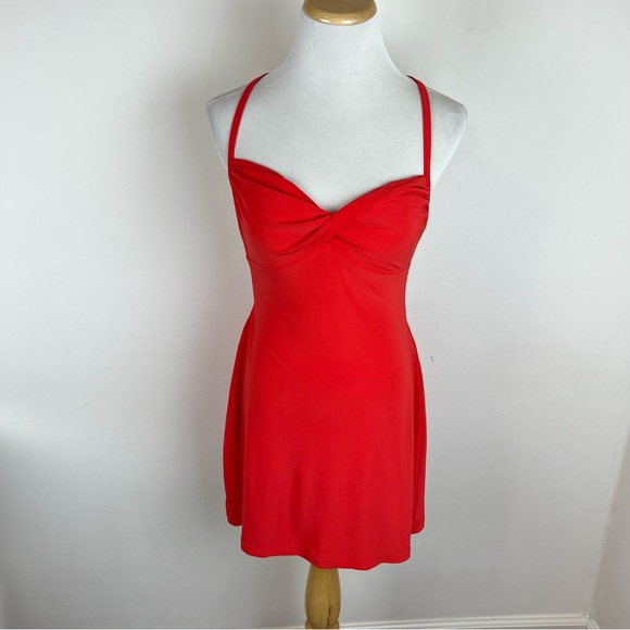 aym studios Dresses Nwt Aym Studios Island Mini Dress Bright Orange